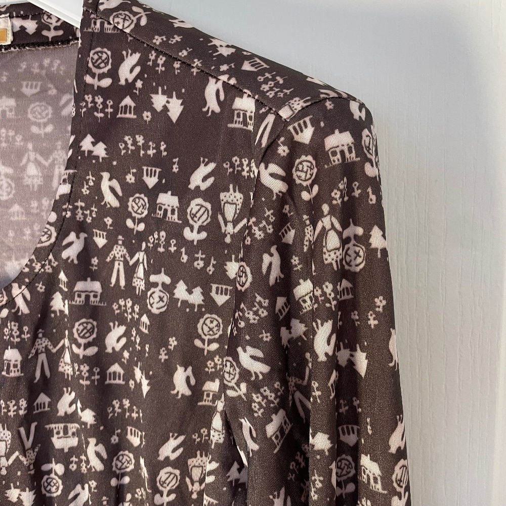Size S Tag On 1970's Vintage Blouse Rodier Paris